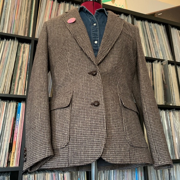 wool blazer jacket 80s 90s vintage preppy fall - Picture 8 of 12